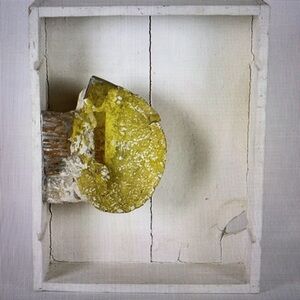 Abstract Yellow and White Wall Art or table Art